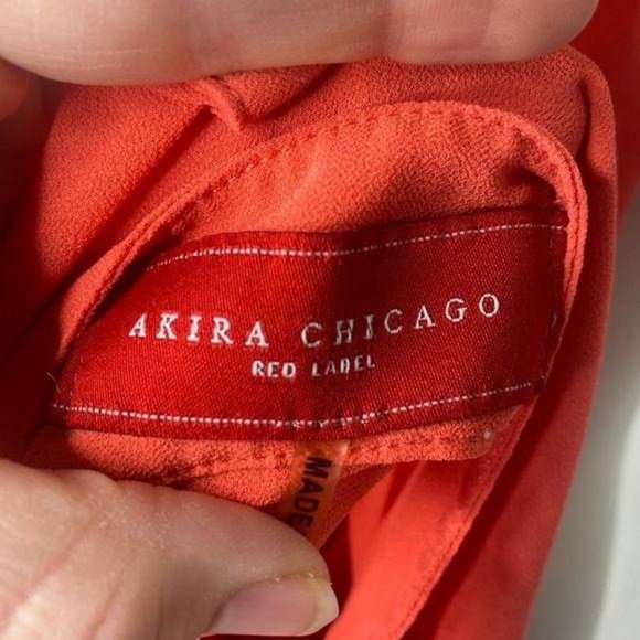 Women’s size large akira Chicago red label lightweight salmon color blouse - Picture 6 of 7